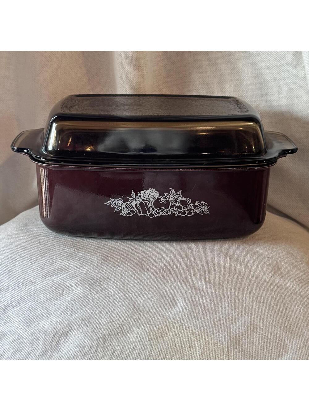 Vintage West Bend Autumn Harvest Brown Crock Pot Glass Lid & Pot Only 4 Qt‎ MCM